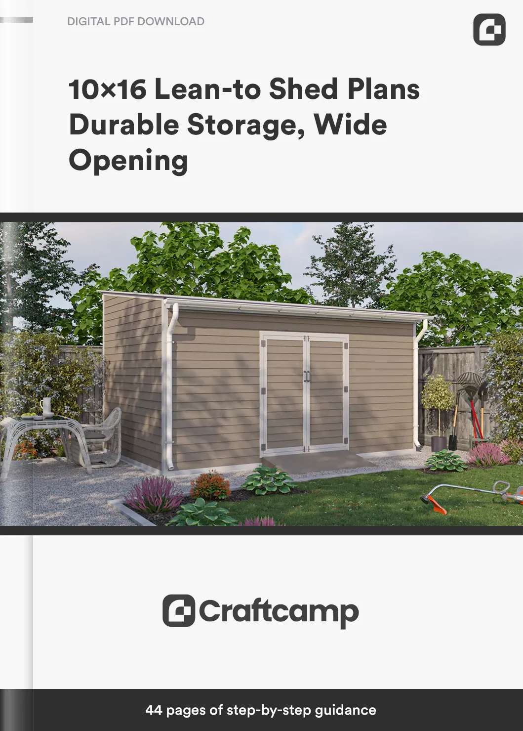 10×16-Lean-to-Shed-Plans-Durable-Storage-Wide-Opening-SHED71