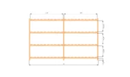 12x10 garage shelves Front