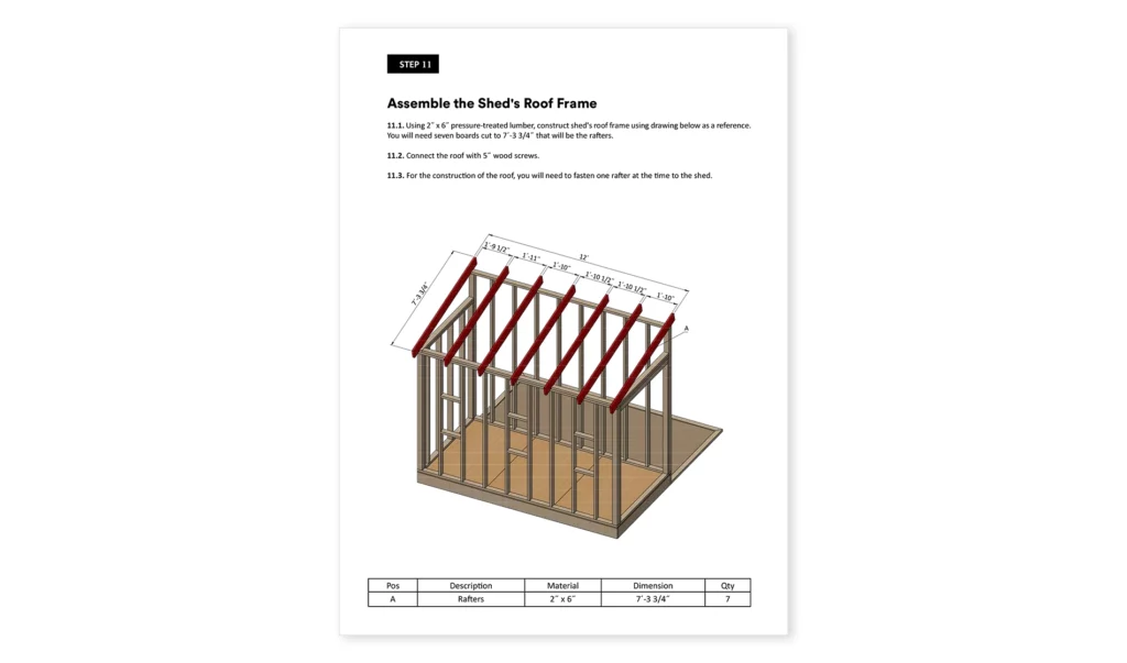 12x12_Greenhouse Shed_Assemble Shed Roof Frame