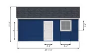 12x20 garage shed left side