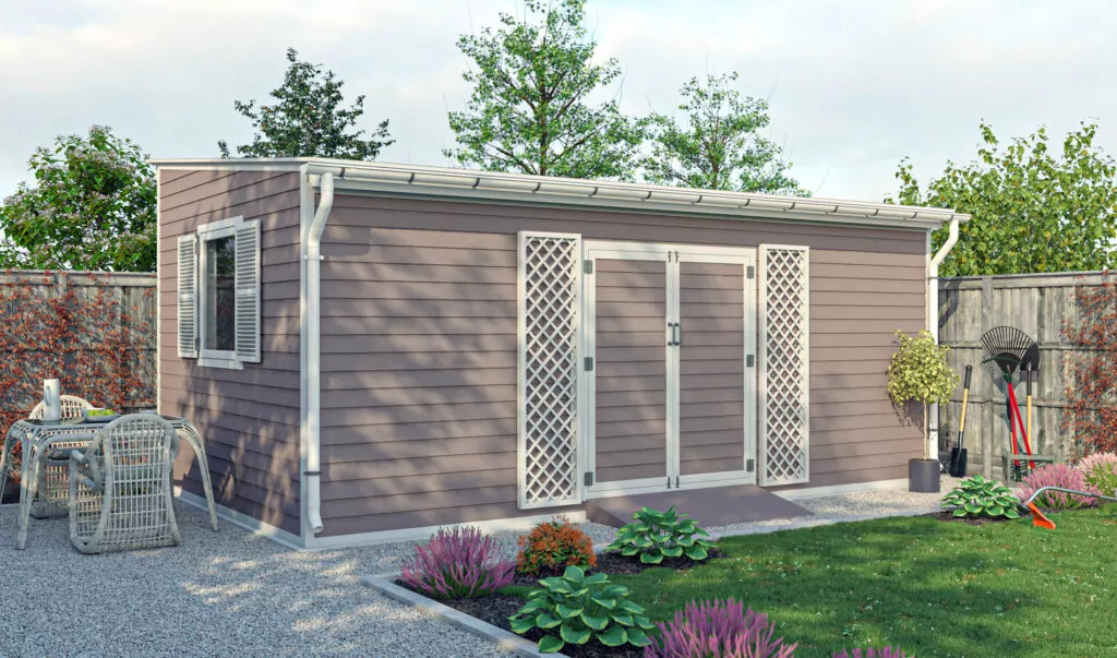 12x20 garden shed with lattice