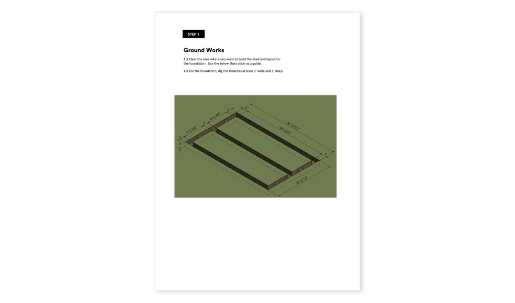 12x20_Gable Shed Garden_Ground Works