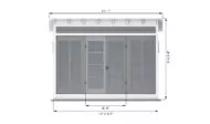 12x6 garden shed front side