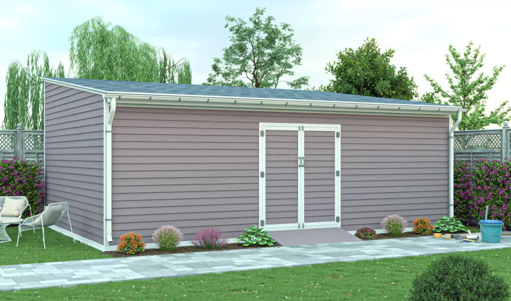 16x24 lean to large outdoor storage shed
