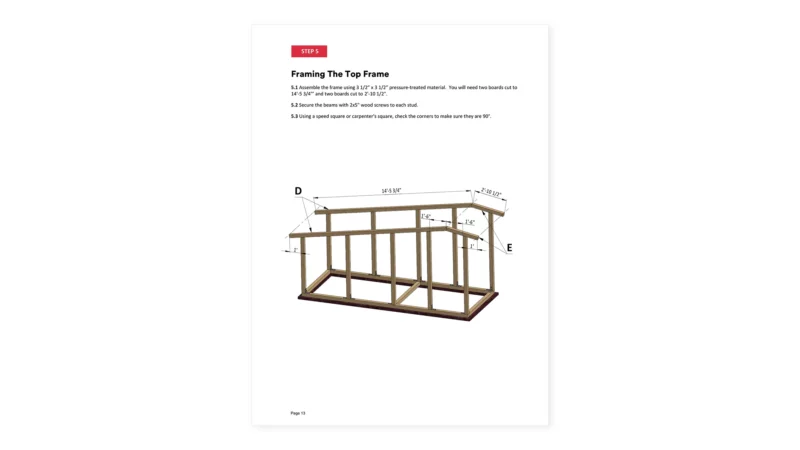 17x6 chicken coop framing