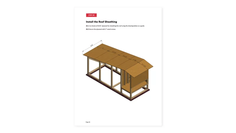 17x6 chicken coop roof sheathing