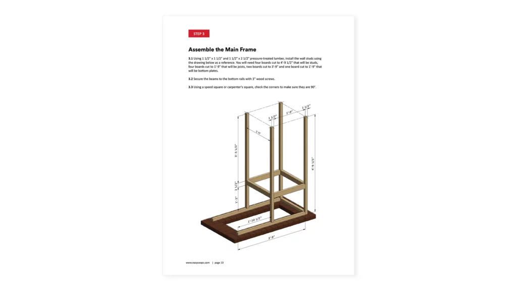2x4 Gable Chicken Coop framing