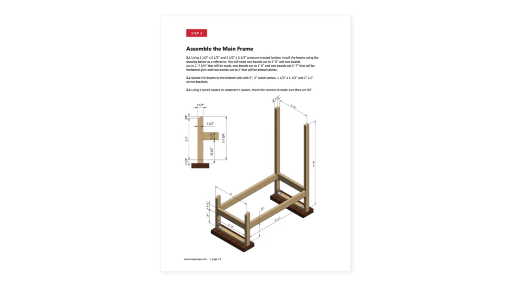 2x4 Gable Chicken Coop framing