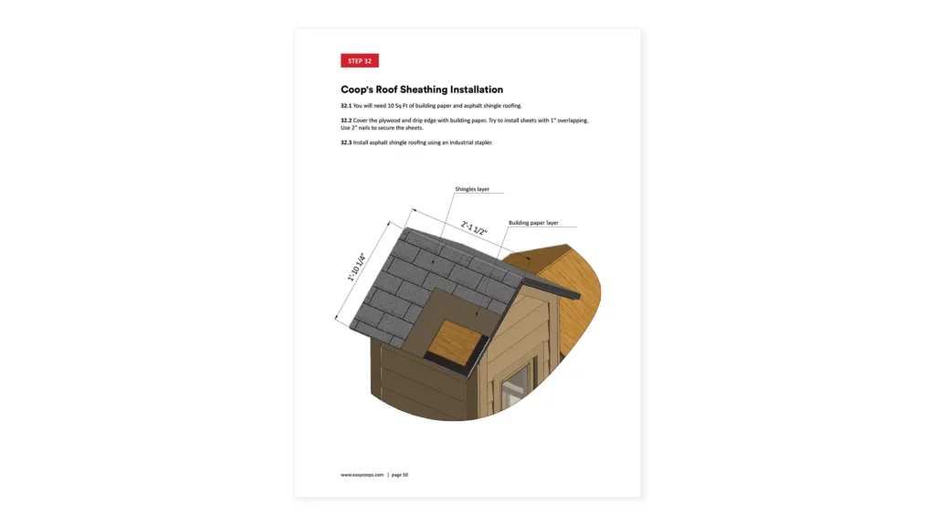 2x4 Gable Chicken Coop roof sheathing