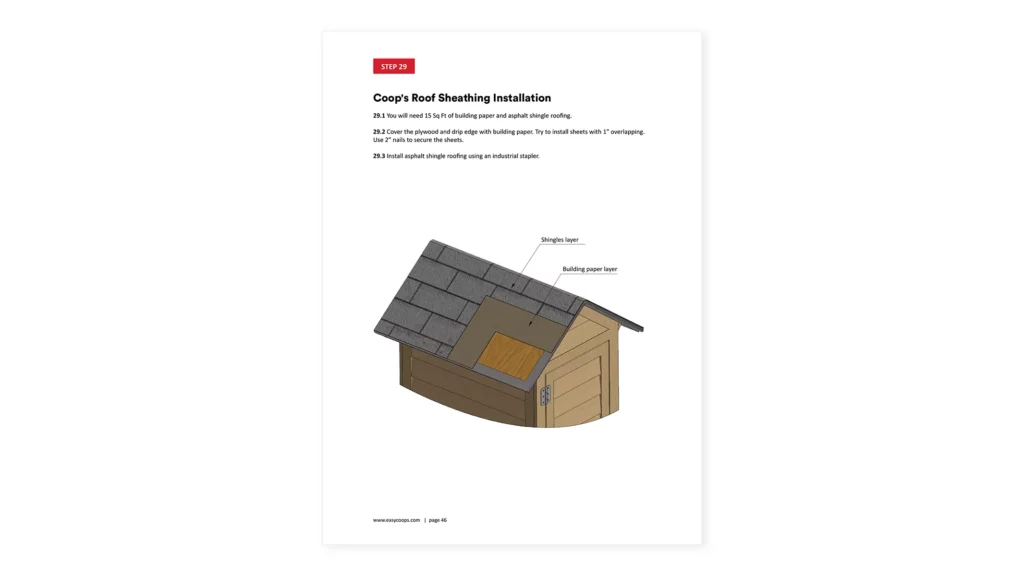 2x4 Gable Chicken Coop roof sheathing