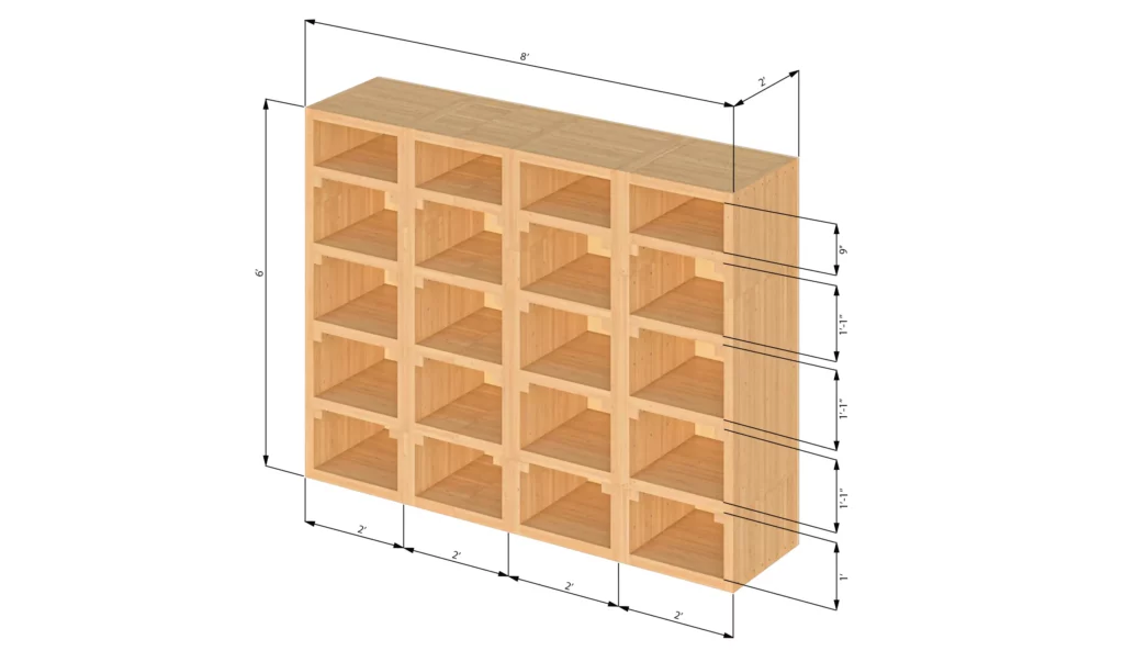 2x8 garage shelve install 3D