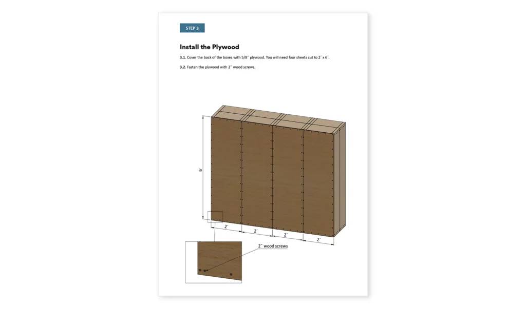 2x8 garage shelve install the plywood