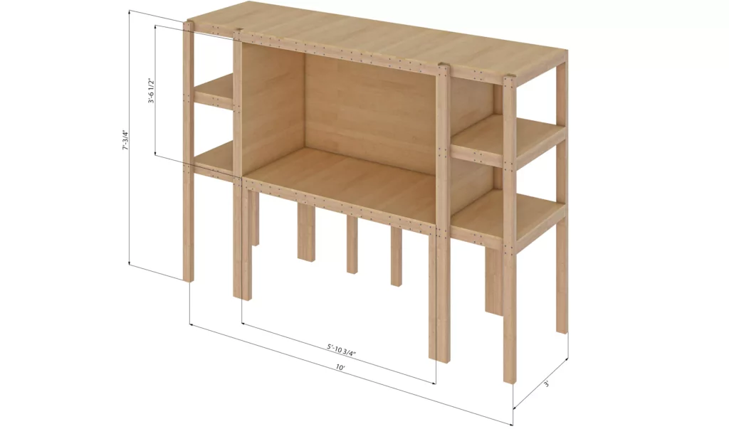 3x10 garage shelve 3d