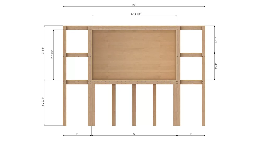 3x10 garage shelve front