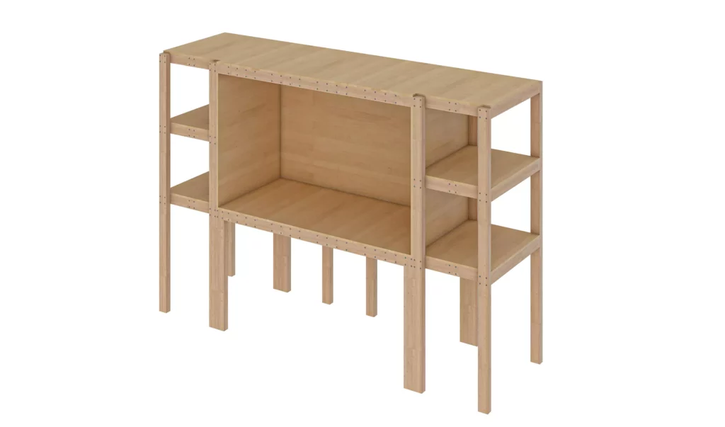 3x10 garage shelve view