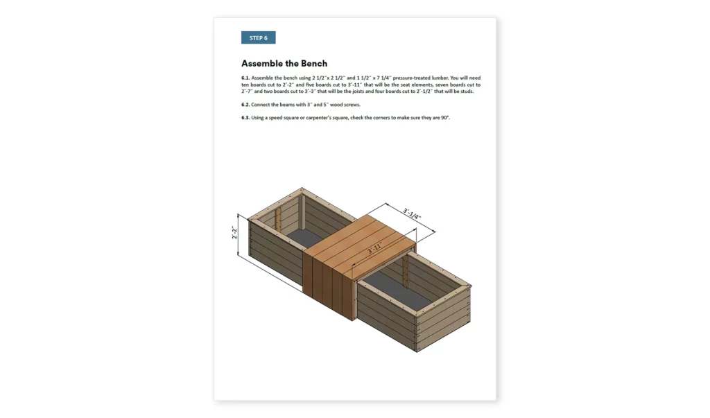 3x10 raised garden bed bench framing