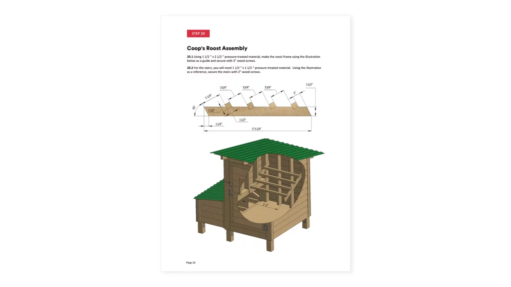 3x4 chicken coop coops roost assembly