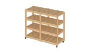 3x8 garage shelve white