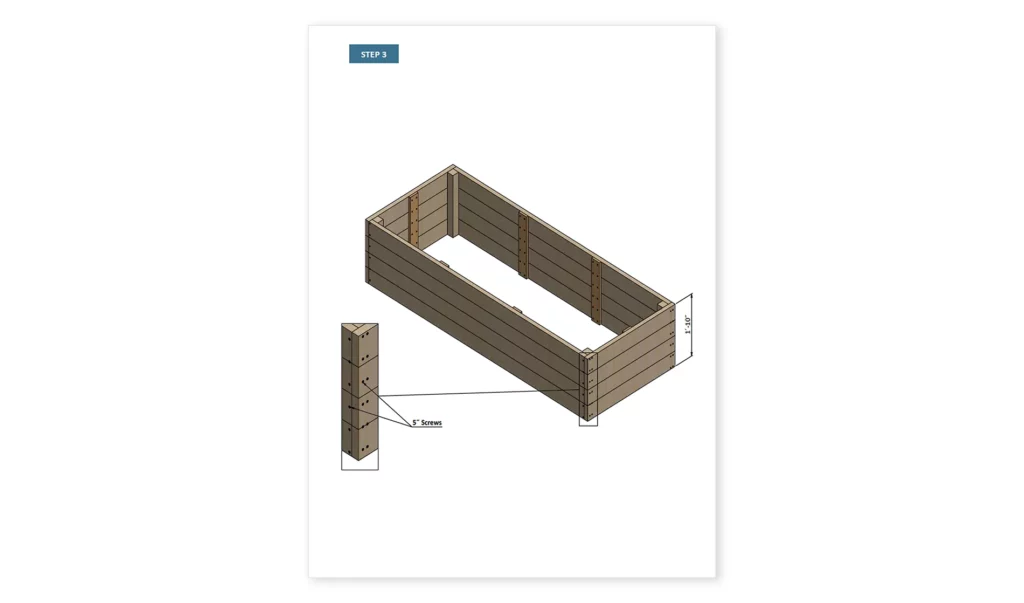 3x8 raised garden bed framing