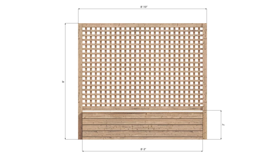 3x8 raised garden bed front side dimensions 4
