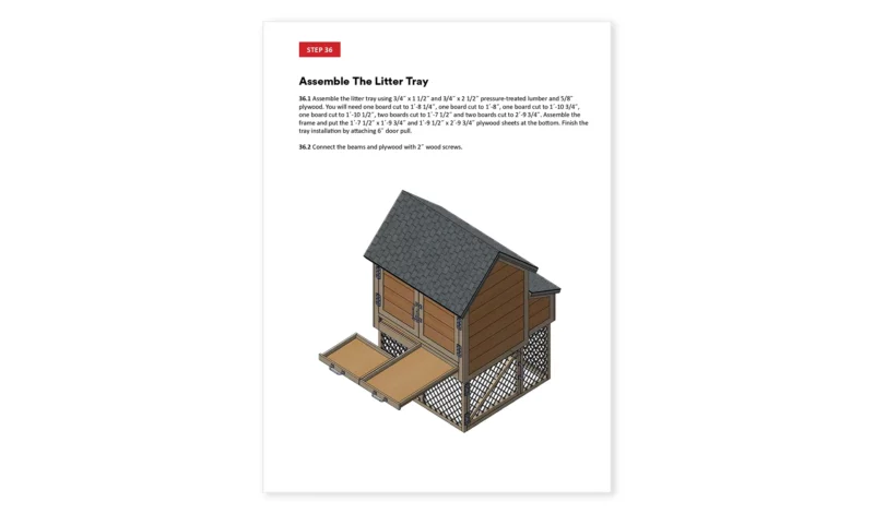 4x4 chicken coop assemble litter tray