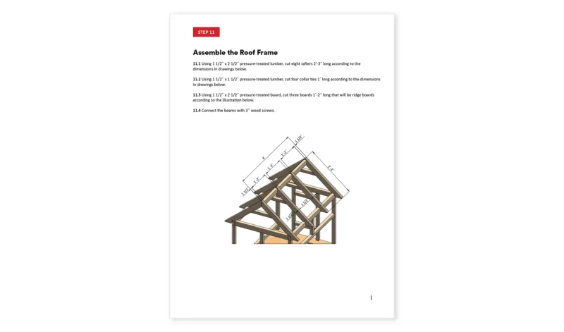 4x4 chicken coop assemble the roof frame