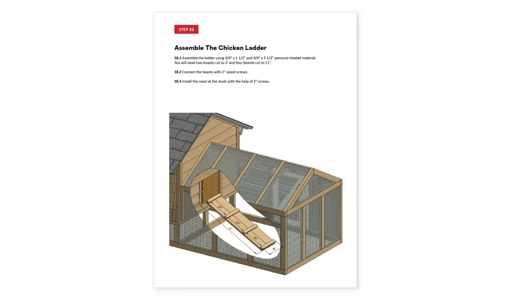 4x8 chicken coop assemble the chicken ladder