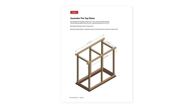 4x8 chicken coop top plates construction