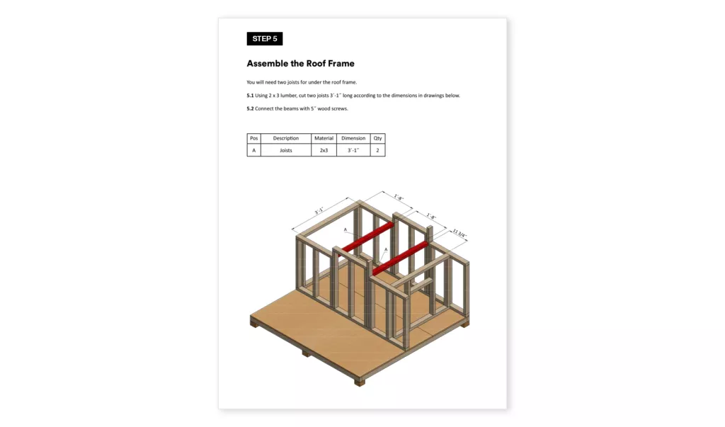 6x6-Dog-House-Roof-Frame