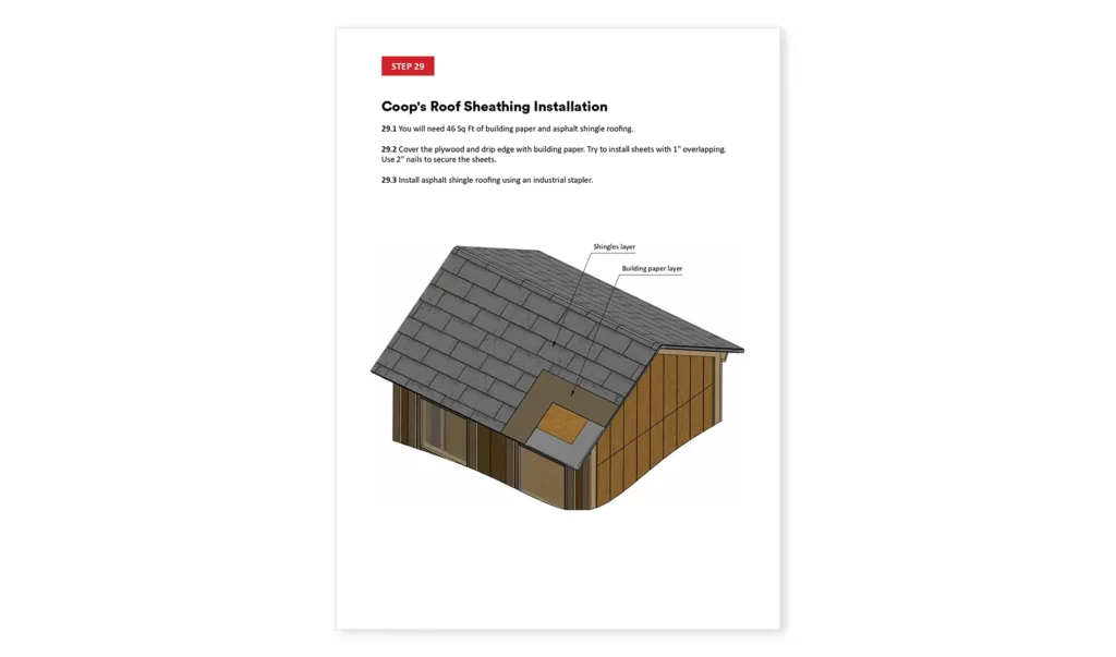 6x6 chicken coop coops roof sheathing installation