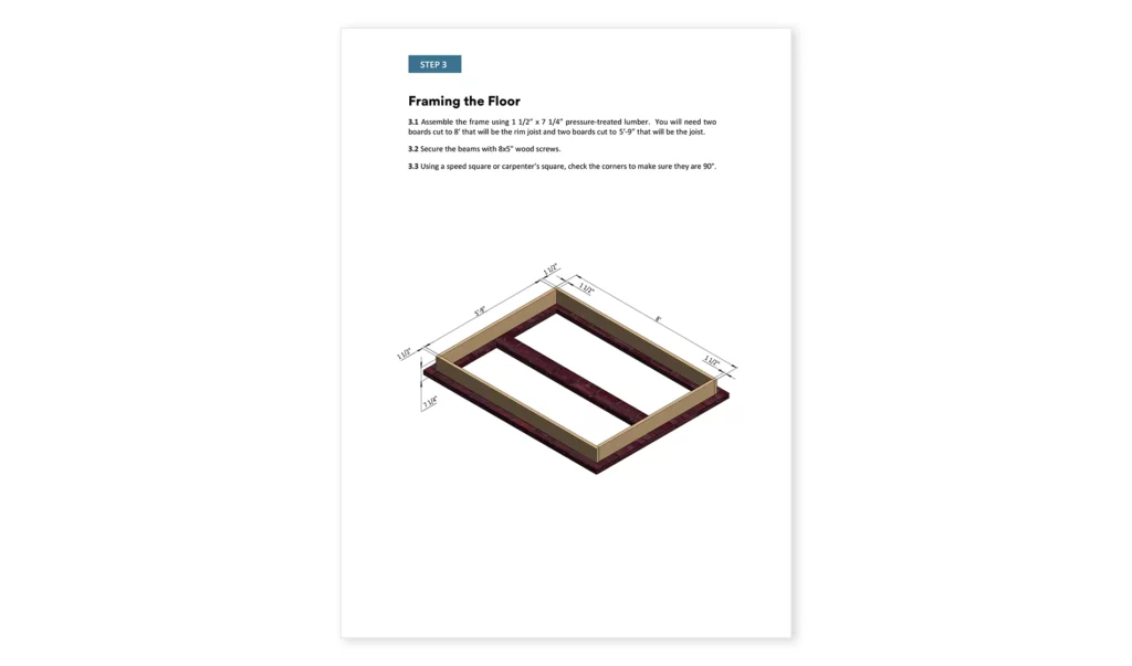 6x8 storage shed floor framing