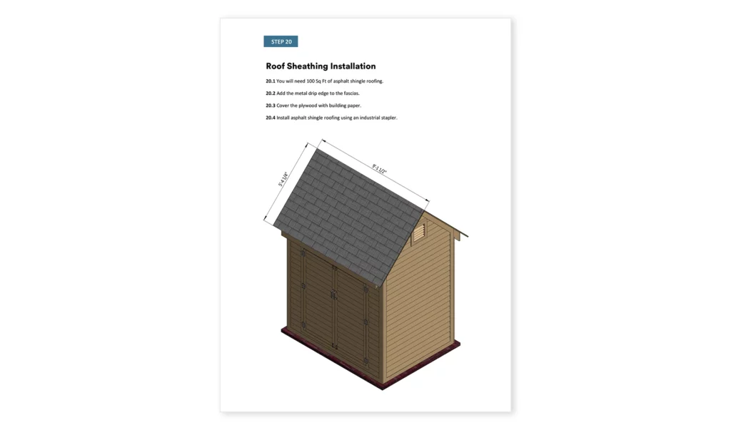 6x8 storage shed roof installation