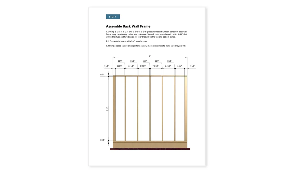 6x8 storage shed wall frame assembly