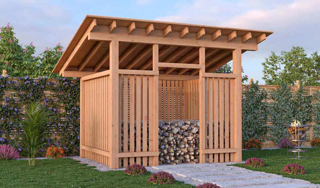8x10 firewood shed
