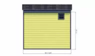 8x10 office shed back side
