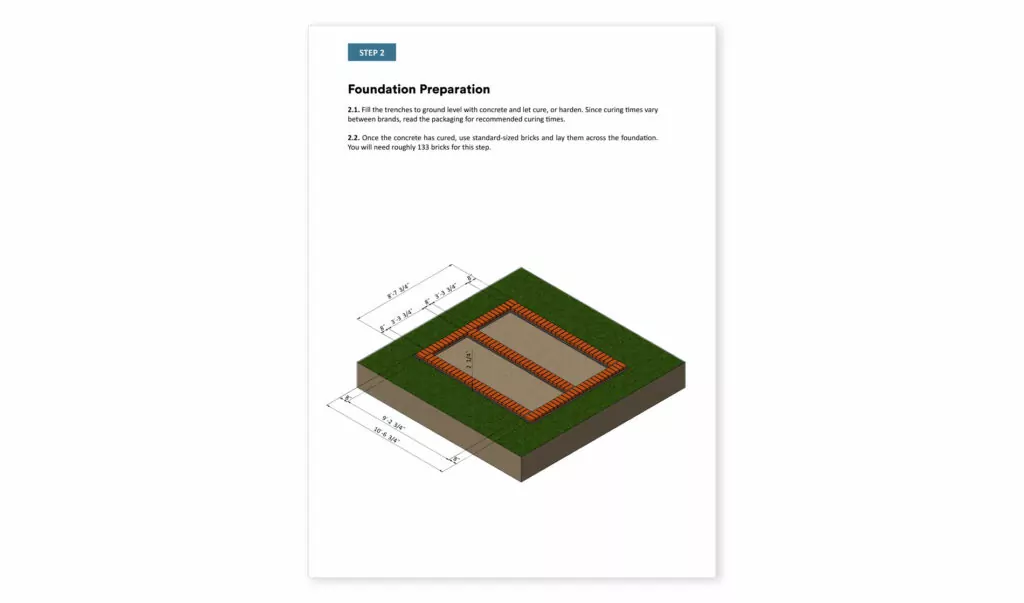 8x10 office shed foundation