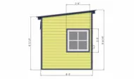 8x10 office shed left side