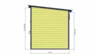 8x10 office shed right side