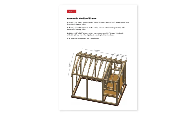 8x12 chicken run roof framing