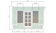 8x12 office shed front side