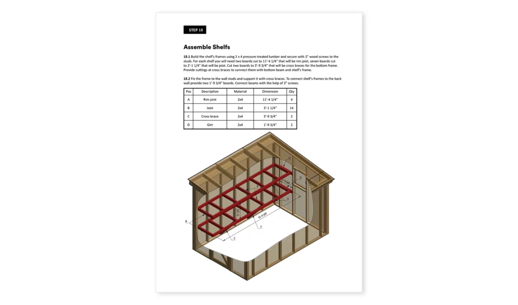 8x12_Greenhouse with Gardening Shelves_Assemble Shelves