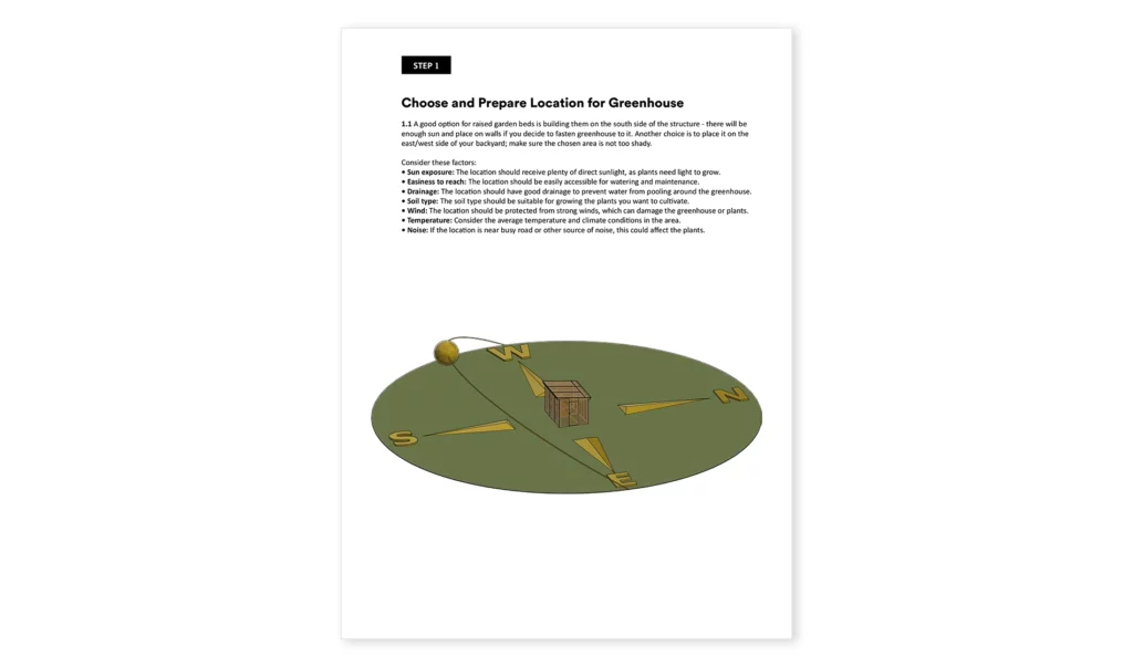 8x12_Greenhouse with Gardening Shelves_Choose and Prepare Location