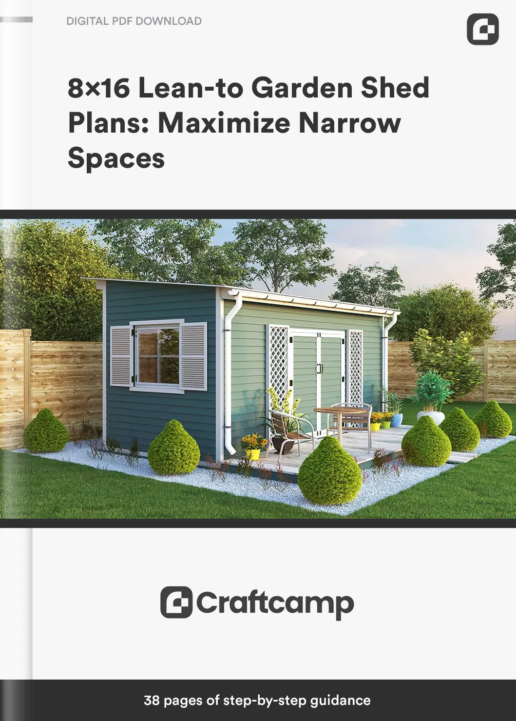 8x16-Lean-To-Garden-Shed-Plans-Maximize-Narrow-Spaces-SHED06