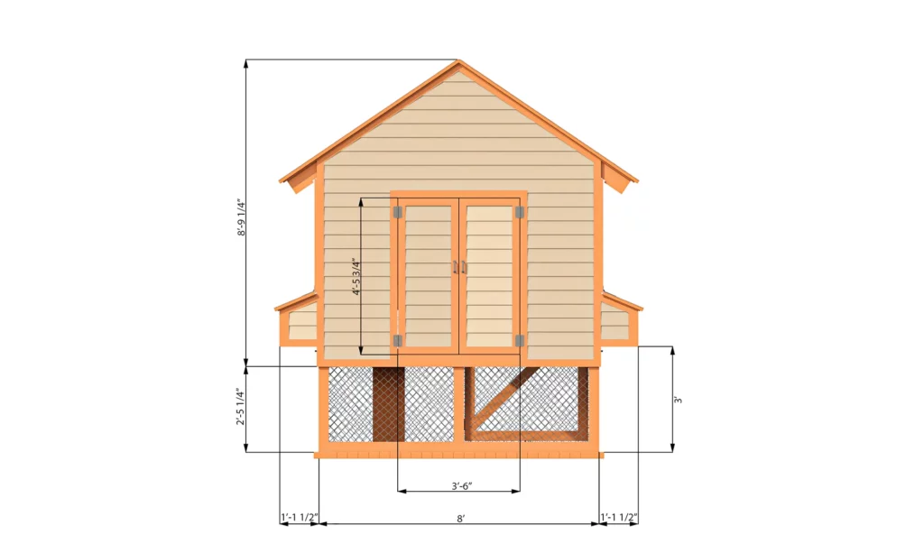 Chicken coop_08 (8x12)_Front