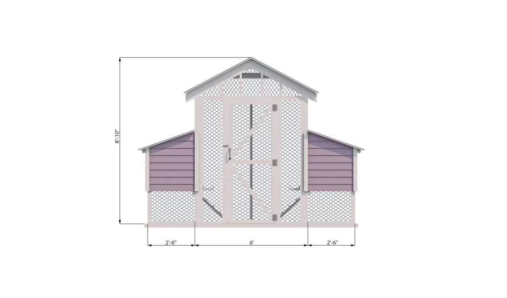 Chicken coop_20 (6x10)_Front