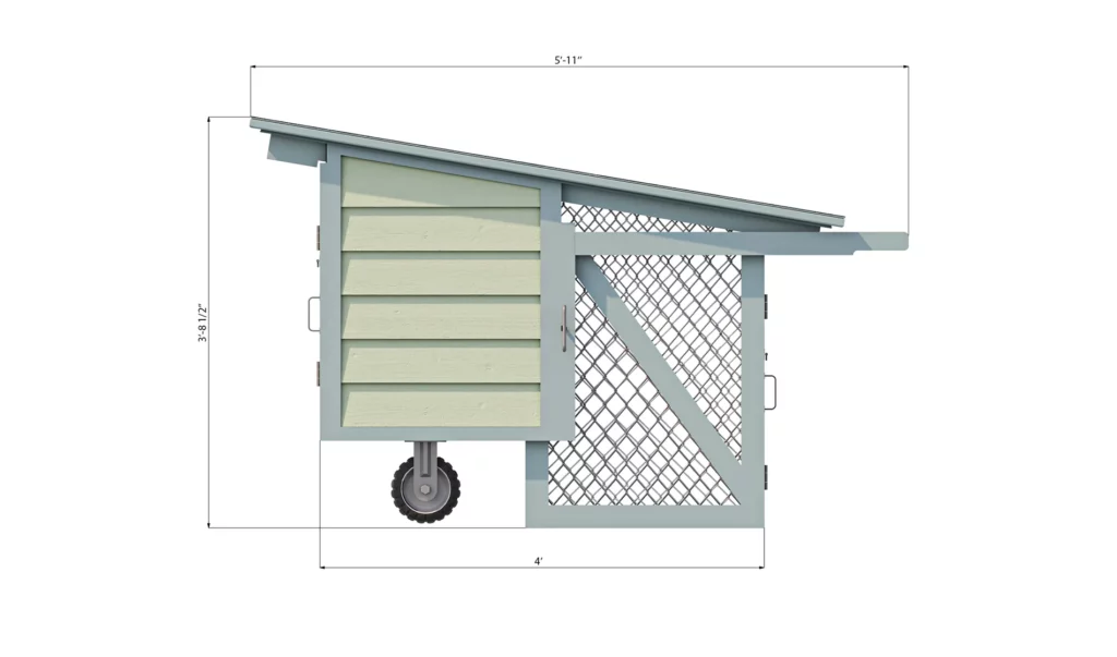 Chicken coop_38 (3x4) Tractor_Left