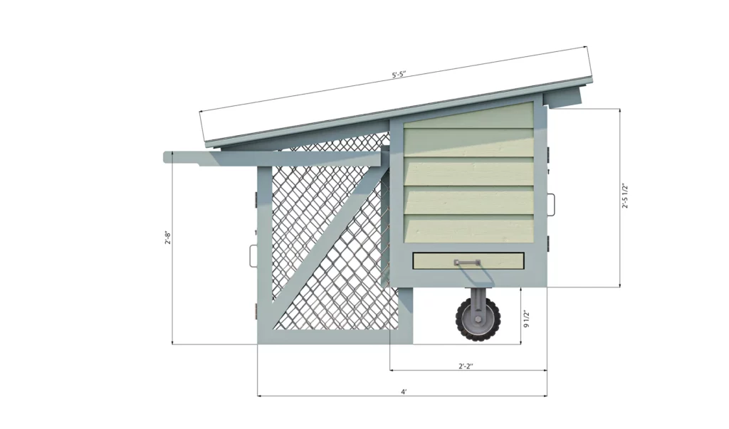 Chicken coop_38 (3x4) Tractor_Right
