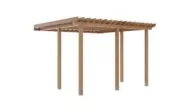 16x16 Attached To House Pergola Plans
