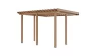 16x16 Attached To House Pergola Plans