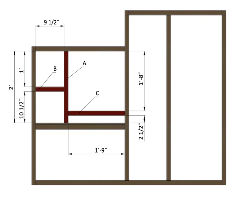 Assembling chicken coop's front side wall frame
